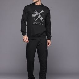 HRX by Hrithik Roshan Brand Logo Printed Lifestyle Tracksuit-picture-49