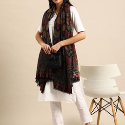 Sangria Women Ethnic Motifs Woven Design Shawl-picture-45