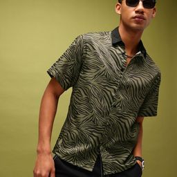 glitchez Savanna Dash Zebra Print Relaxed Fit Shirt-image-39