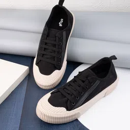 Styli Men Lace Up Textured Sole Casual Shoes-5