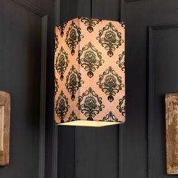 green girgit Sea Green & Beige Block Printed Hanging Light-24