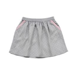 IDK Girls Grey Polka Dot Print A-Line Skirt-image-17