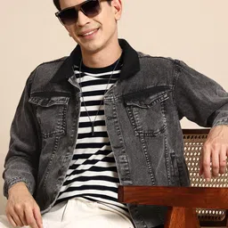 Mast & Harbour Spread Collar Pure Cotton Tailored Jacket-36