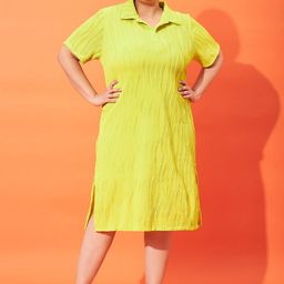 Athena Ample Plus Size Self Design A-Line Midi Dress-image-7