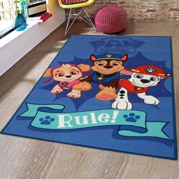 Saral Home Blue Paw Patrol Pups Anti-Skid Dhurrie-image-96
