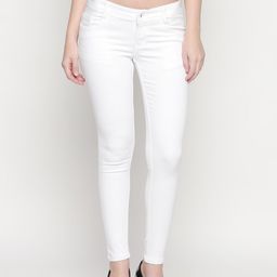 High Star Women White Slim Fit Mid-Rise Clean Look Stretchable Jeans-image-53