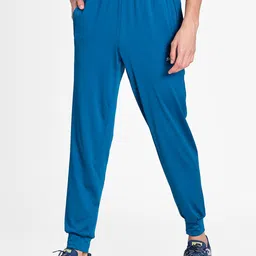 Puma Men Blue Solid Straight-Fit Joggers-image-1