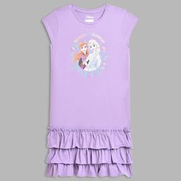 Blue Giraffe Purple Frozen Anna & Elsa Drop-Waist Dress-image-65