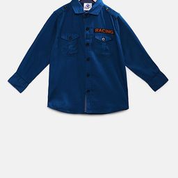TONYBOY Boys Blue Regular Fit Solid Casual Shirt-image-31
