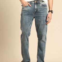 Being Human Men Bootcut Mid-Rise Mildly Distressed Heavy Fade Stretchable Jeans-picture-45