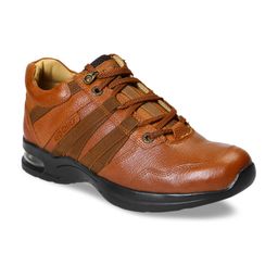 Red Chief Men Tan Brown Leather Sneakers-picture-12