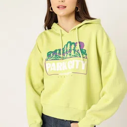 DressBerry Printed Drop-Shoulder Hooded Sweatshirt-image-62
