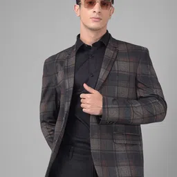 Crimsoune Club Checked Single Breasted Blazer-image-65