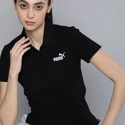 Puma Women Solid Polo Collar Outdoor T-shirt-image-31