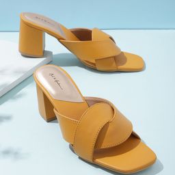 Mast & Harbour Mustard Block Sandals-35