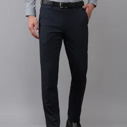 Van Heusen Men Mid-Rise Textured Slim Fit Trousers-image-92