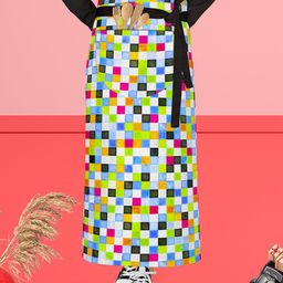 ArtzFolio Blue & White Cotton Printed Waist to Feet Apron-picture-40