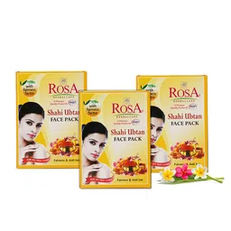 ROSA Pack of 3 Herbal Care Shahi Ubtan Face Pack With Besan & Rose - 100g-image-20