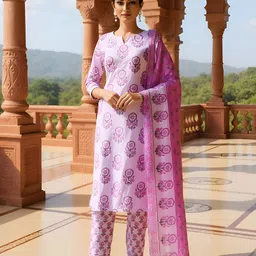 SZN Women Floral Printed Kurta, Trousers With Dupatta-image-13