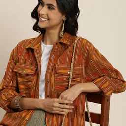 Taavi Outer Wear Self Design Pure Cotton Tailored Jacket-20