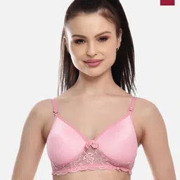 FIMS Women Pack of 2 Pink & Maroon Bra Lightly Padded-image-95