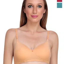 Liigne Pack Of 3 Full Coverage Lightly Padded Everyday Bras With All Day Comfort-4