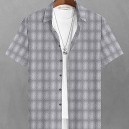 BULLMER Men Silver-Toned Straight Printed Casual Shirt-image-57