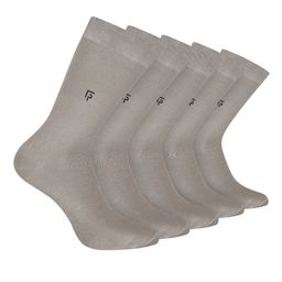 FOOTPRINTS Men Pack of 5 Grey Anti-Odour Cotton Socks-53