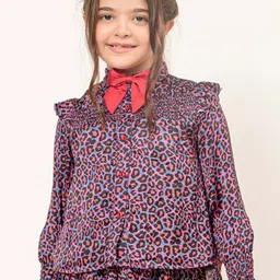 One Friday Girls Animal Printed High Neck Top-picture-24