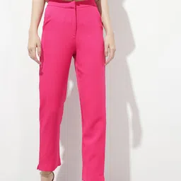 DressBerry Women Blushed Hue Essentials Slim Fit Trousers-picture-21