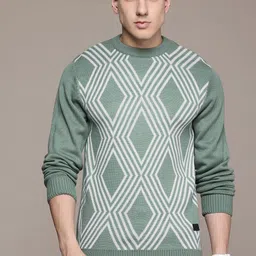 The Roadster Lifestyle Co. Geometric Acrylic Pullover-image-31