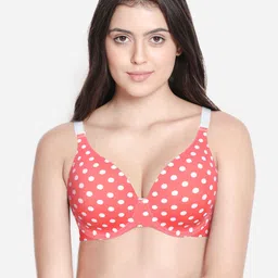 shyaway Pink & White Bra Underwired Lightly Padded Bra-image-77