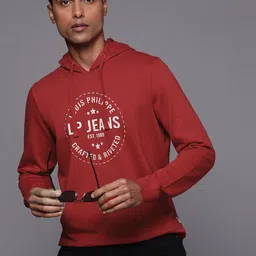 Louis Philippe Jeans Cotton Printed Hooded Sweatshirt-picture-21