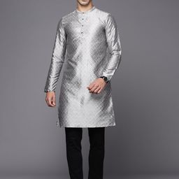 Indo Era Men Geometric Thread Work Kurta-picture-45