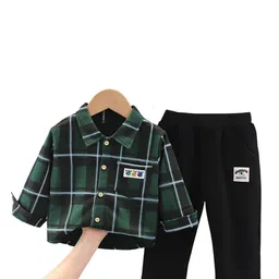 StyleCast x Revolte Boys Checked Shirt with Trousers-74