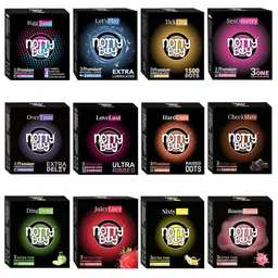 noTTy Boy Set of 12 Honeymoon Flavoured Condoms-3Pcs each-image-11