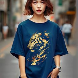 AUSK Women Printed Drop-Shoulder Sleeves Pockets T-shirt-picture-0