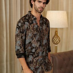 Campus Sutra Men Comfort Opaque Printed Casual Shirt-picture-36