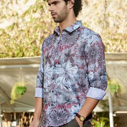 Campus Sutra Men Comfort Opaque Printed Casual Shirt-picture-17