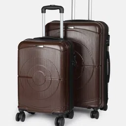 Teakwood Leathers Set Of 2 Textured Hard Sided Trolley Bag 95L-image-61