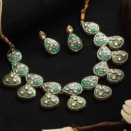 Jazz and Sizzle Gold-Plated Kundan-Studded Jewellery Set-picture-36