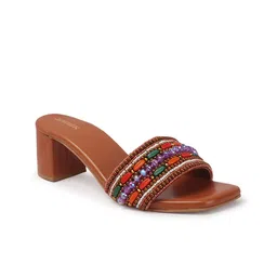 Anouk Colourblocked PU Block Sandals image 4
