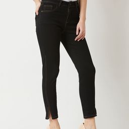Miss Chase Women Black Skinny Fit High-Rise Clean Look Jeans-image-75