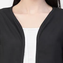Kalt Three-Quarter Sleeves Open Front Shrug image 5