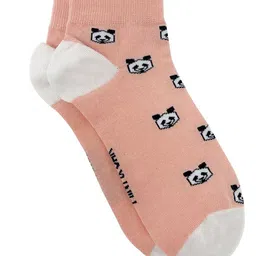 Mint & Oak Men Pink Patterned Ankle-Length Socks-10