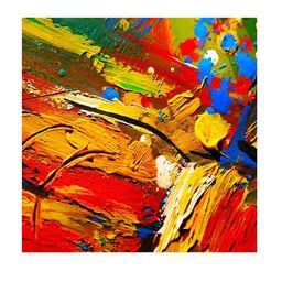 999Store Red & Yellow Digitally Printed Abstract Wall Art image 2
