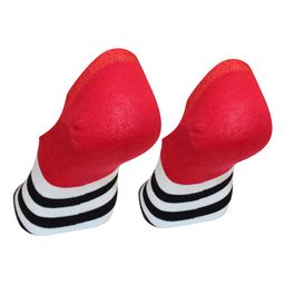 Man Arden Men Red & White Striped Shoe Liners image 4