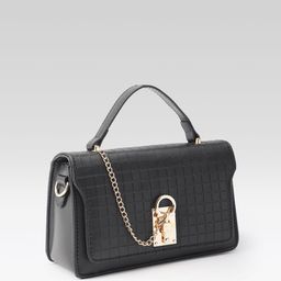 Mast & Harbour Geometric Textured Structured Satchel Bag image 5