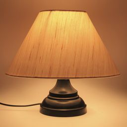 Devansh Cream-Coloured Solid Traditional Frustum Table Lamp image 4