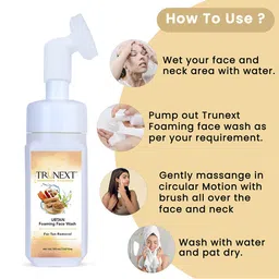 TRUNEXT Ubtan Foaming Face Wash with Built-In Face Brush 150 ml image 3